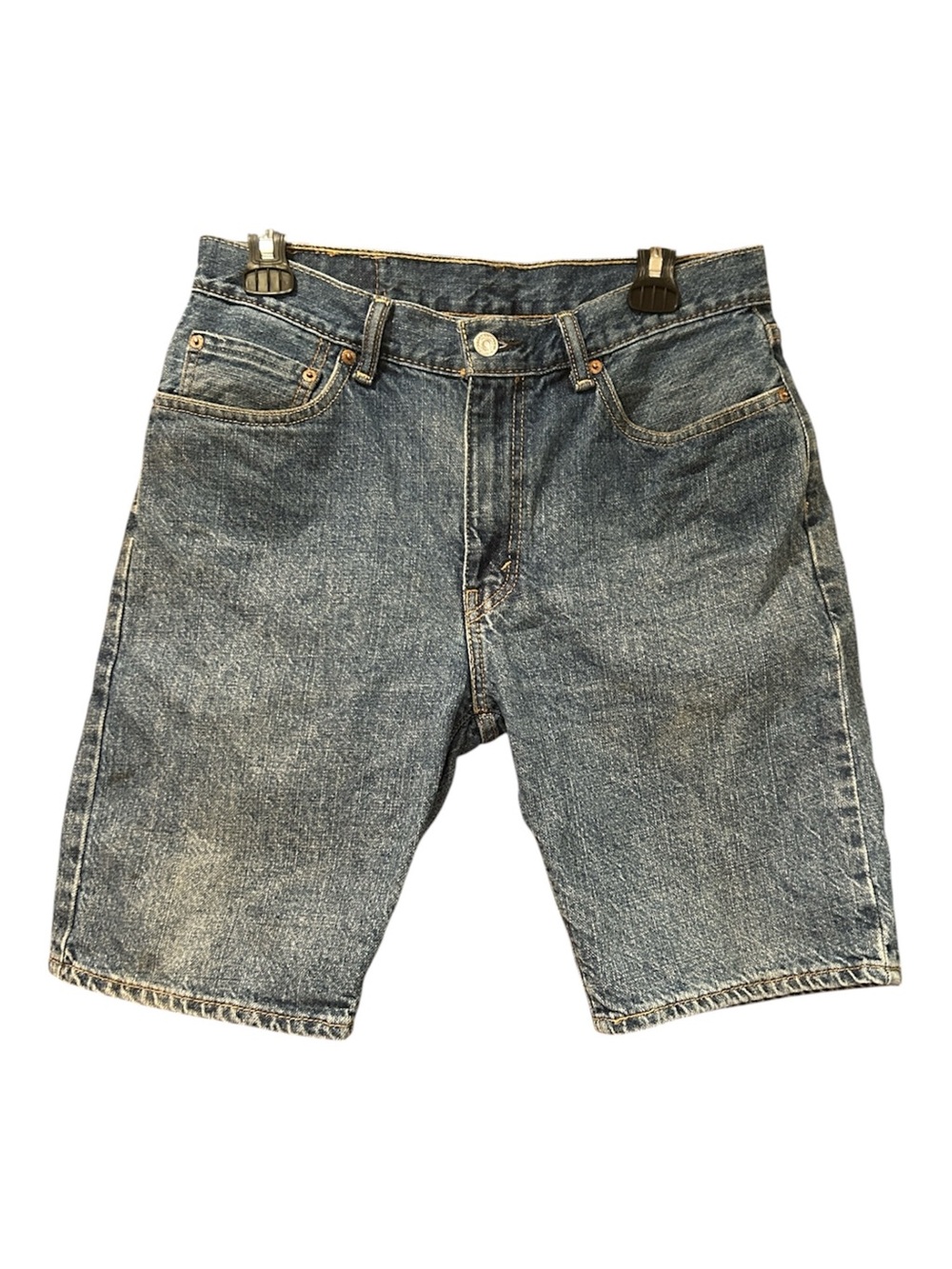 Levi's 505 Denim Shorts Mens 32 Medium Wash Blue Dad Jorts Regular Fit 34505